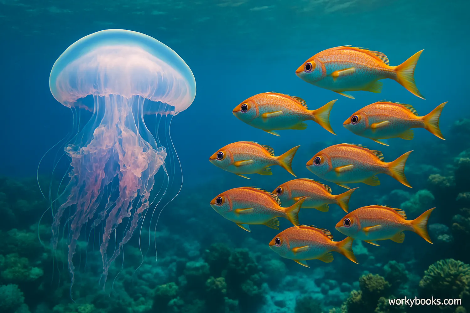 An underwater scene 